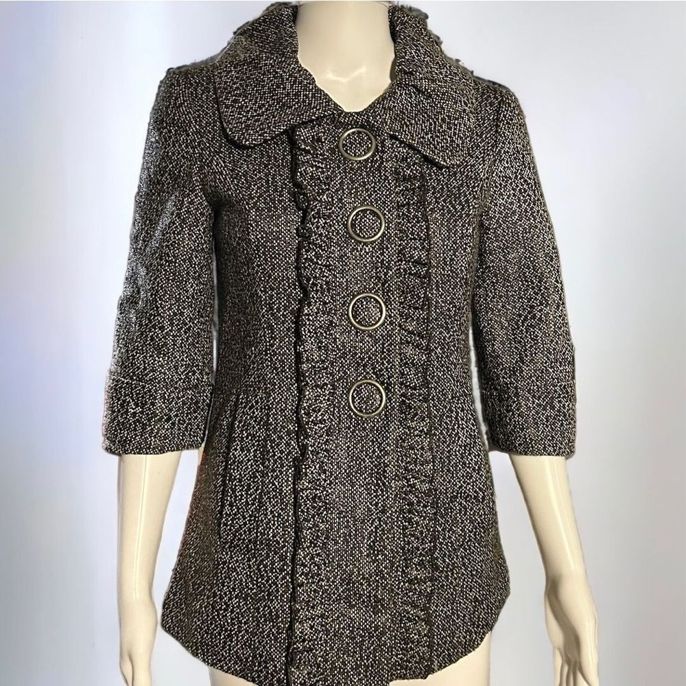 Kenzie 3/4 Sleeve Wool Pea Coat XS